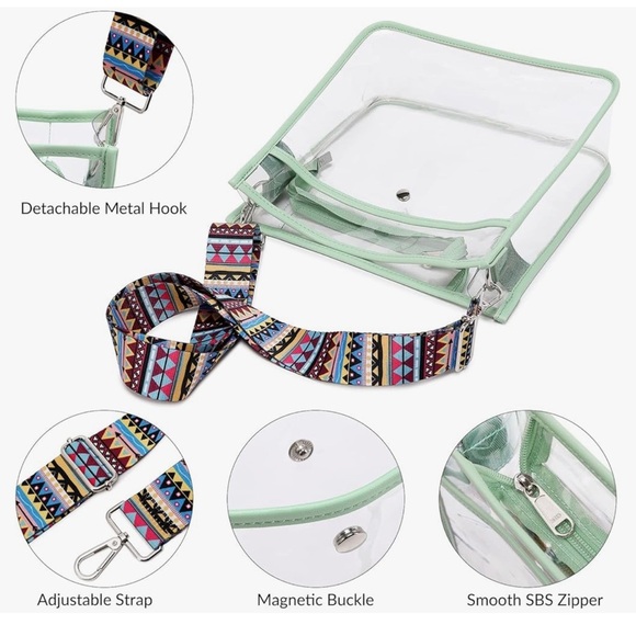 🆕 Stadium Approved Clear CrossBody Bag - Picture 3 of 11